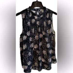 Joie Baltic Print High Neck Sleeveless Flowy Blouse Women’s Medium EUC